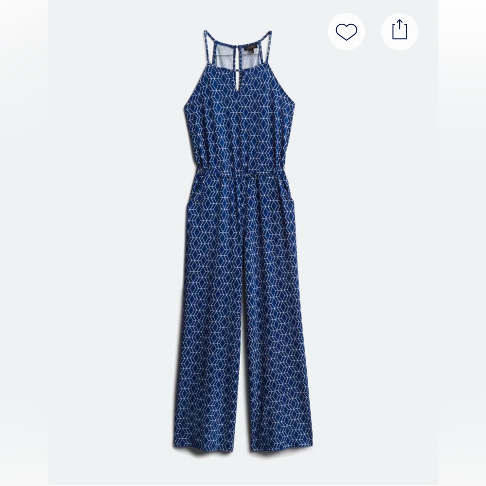 Navy Geometric Jumpsuit